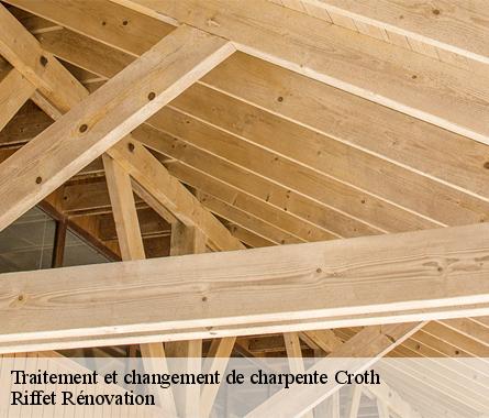 Traitement et changement de charpente  croth-28520 Riffet Rénovation